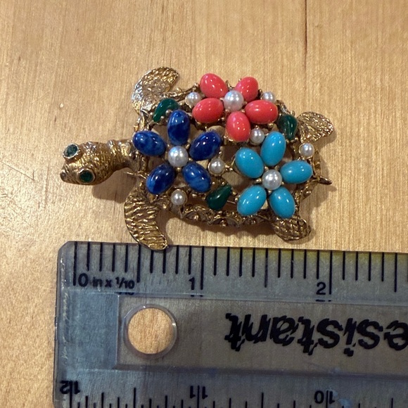 Colorful Turtle Brooch by Art - Picture 3 of 4